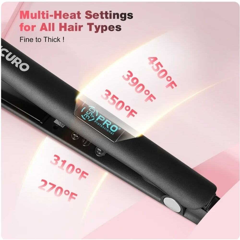 MCURO 1 inch Hair Straightener, Flat Iron for Hair Infused with Keratin, Dual... - Picture 4 of 9